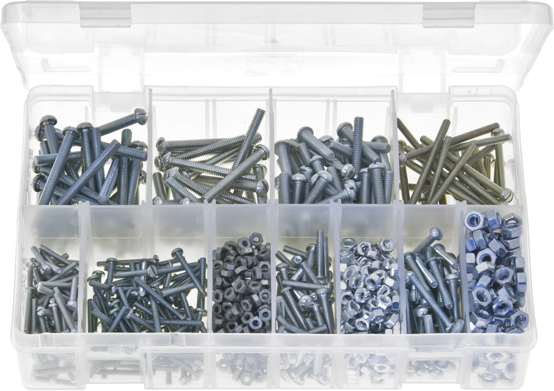AB3 MACHINE SCREWS WITH NUTS, ROUND HEAD, SLOTTED - BA (1,025)