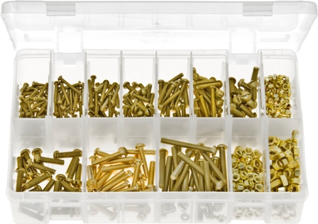 MACHINE SCREWS WITH NUTS, ROUND HEAD, SLOTTED - BA (600)