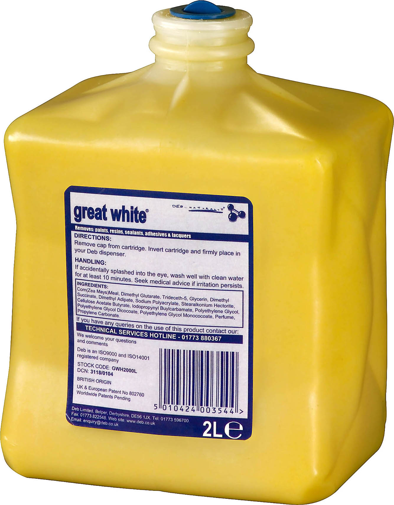 DEB "GREAT WHITE" HAND CLEANSER 2L - HEAVY DUTY (1) DEB "GREAT WHITE" HAND CLEANSER 2L - HEAVY DUTY (1)