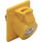 110V ANGLED PANEL SOCKET - YELLOW 16A ERP78