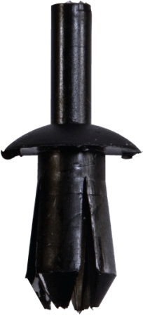 DRIVE RIVETS BLACK (50) HEAD 10MM FITS HOLE 5MM SUITS VW AUDI