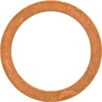 .265 x .375 x 20g COPPER SEALING WASHERS (100) SIZE 1/4" IMP/BSP