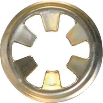 FLAT CLIPS ROUND ID 6MM 1/4" (200) ZINC FASTENERS PUSH ON