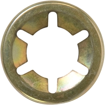 FLAT CLIPS ROUND ID 3/8" 10MM (200) ZINC FASTENERS PUSH ON