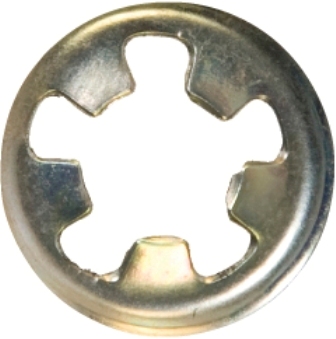 FLAT CLIPS ROUND ID 3/16" 5MM (200) ZINC FASTENERS PUSH ON