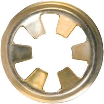 FLAT CLIPS ROUND ID 1/4" 6MM (200) ZINC FASTENERS PUSH ON