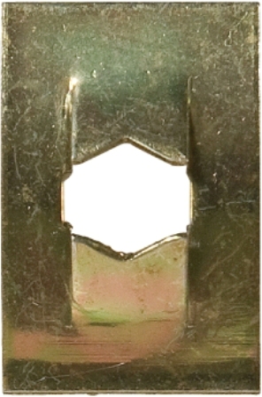 FLAT CLIPS RECTANGULAR ID 5/32" 4MM (200) ZINC FASTENERS PUSH