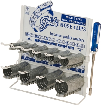 JUBILEE HOSE CLIPS DISPENSER (101) 100 CLIPS & 2 DRIVERS
