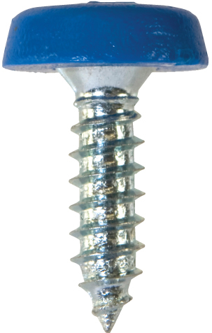 NUMBER PLATE FASTENERS BLUE 4.8MM x 18MM (100) SHORT NUMBER PLATE FASTENERS BLUE 4.8MM x 18MM (100) SHORT
