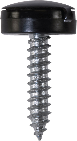 NUMBER PLATE FASTENERS BLACK NO 8 x 3/4" (100) HINGED CAPS NUMBER PLATE FASTENERS BLACK NO 8 x 3/4" (100) HINGED CAPS