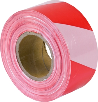 HAZARD WARNING BARRIER TAPE WHITE/RED 500M ROLL (1)
