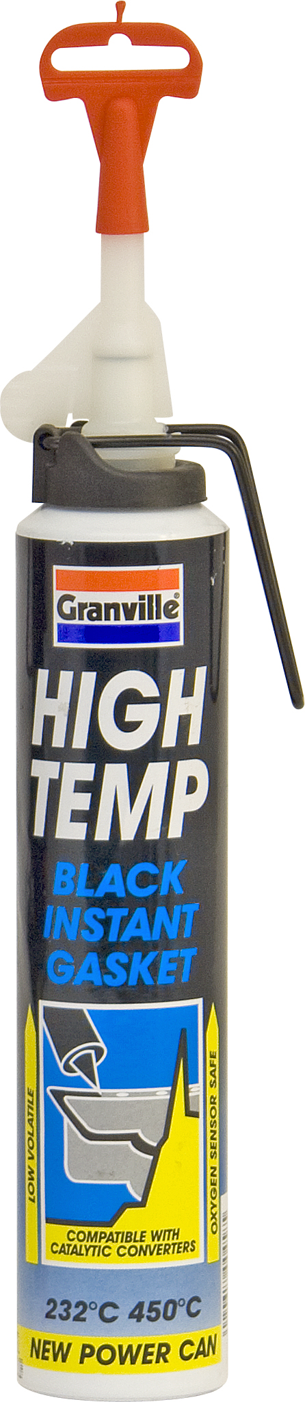GRANVILLE INSTANT GASKET SILICONE SEALANT BLACK HIGH TEMP 200ML