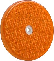 ROUND REFLECTORS SCREW-ON TYPE AMBER 63MM REF2 X 10 ROUND REFLECTORS SCREW-ON TYPE AMBER 63MM REF2 X 10