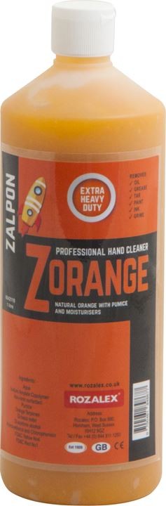 RZ2001 ZALPON ZORANGE ORANGE PUMICE GEL HAND CLEANER 6x 1 Litre