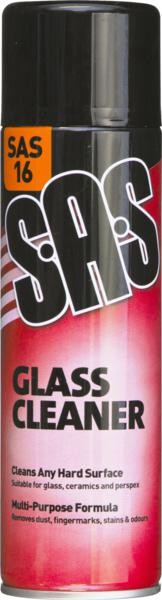 GLASS CLEANER SPRAY 500ML (6) SAS16 AEROSOL GLASS CLEANER SPRAY 500ML (6) SAS16 AEROSOL
