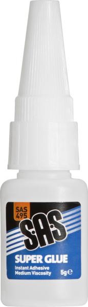 SUPER GLUE - MEDIUM VISCOSITY 5G BOTTLES (5) SAS495/5 SUPER GLUE - MEDIUM VISCOSITY 5G BOTTLES (5) SAS495/5