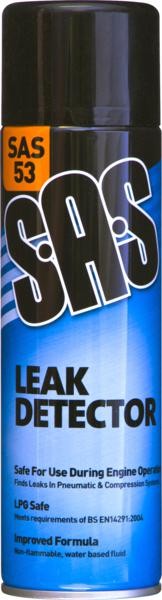 LEAK DETECTOR SPRAY 500ML x 6 SAS53 AEROSOLS LEAK DETECTOR SPRAY 500ML x 6 SAS53 AEROSOLS